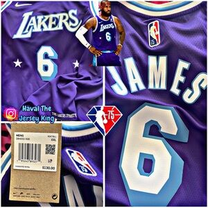 Los Angeles Lakers LeBron James Nike Purple Swingman Player Jersey - City